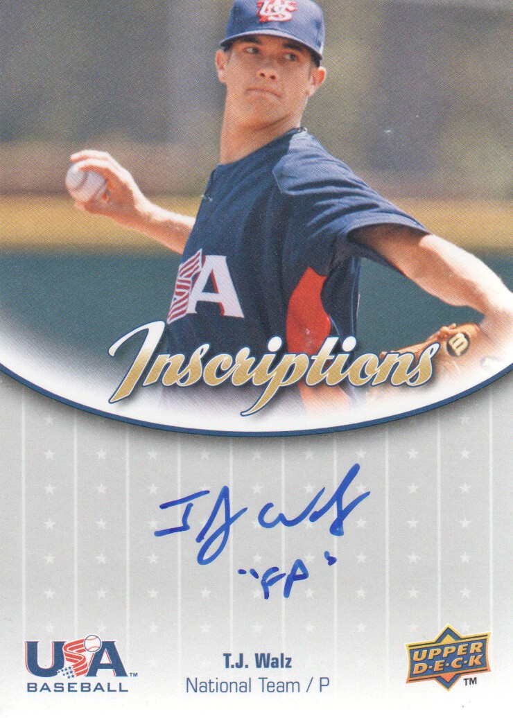 2009-10 USA Baseball National Team Inscriptions Autographs #TW T.J. Walz