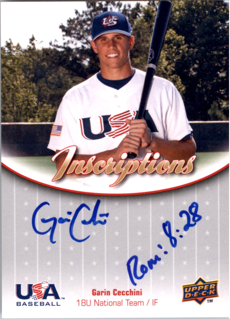 2009-10 USA Baseball 18U National Team Inscriptions Autographs #GC Garin Cecchini