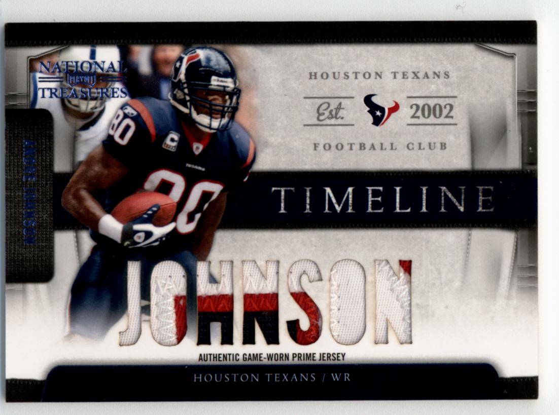 2009 Playoff National Treasures Timeline Materials Player Name Prime #19 Andre Johnson/5