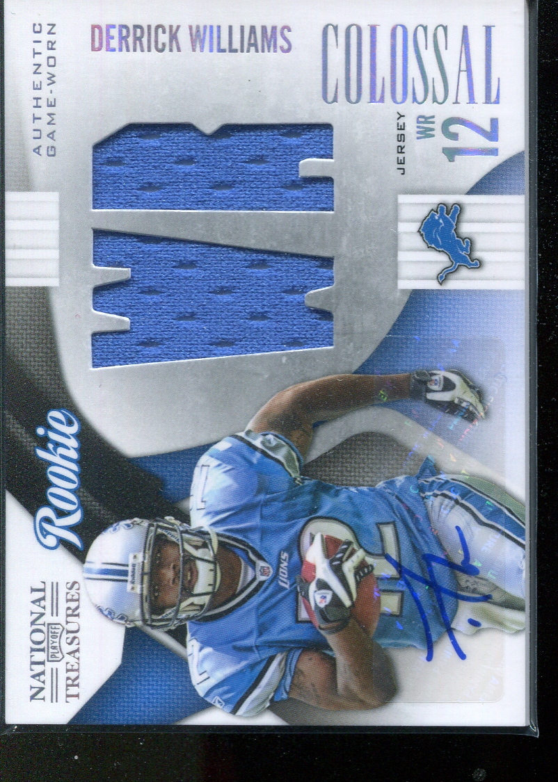 2009 Playoff National Treasures Rookie Colossal Materials Signatures Position #21 Derrick Williams