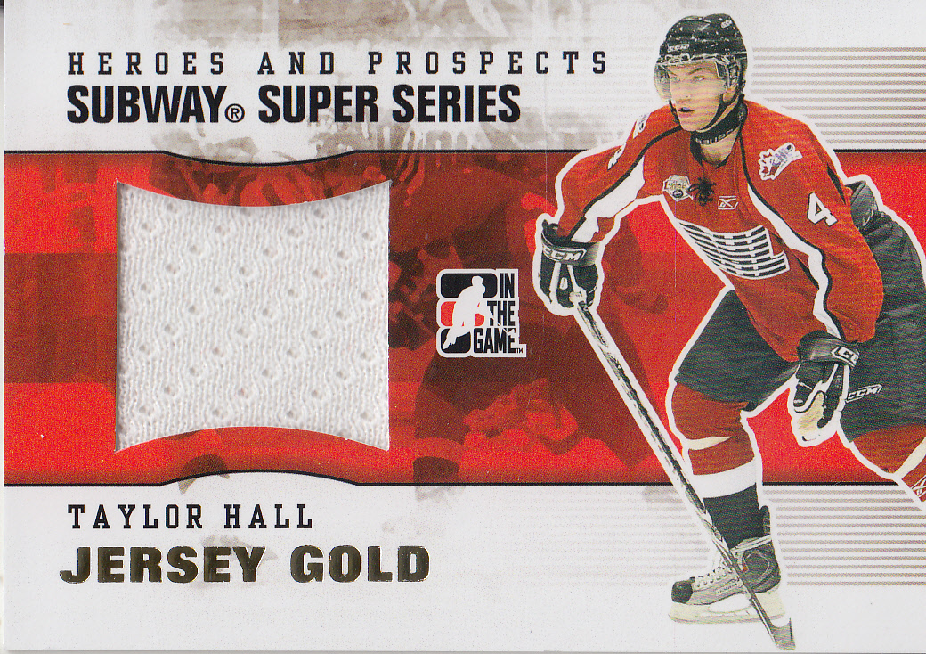 2009-10 ITG Heroes and Prospects Subway Series Jerseys Gold #SSM13 Taylor Hall