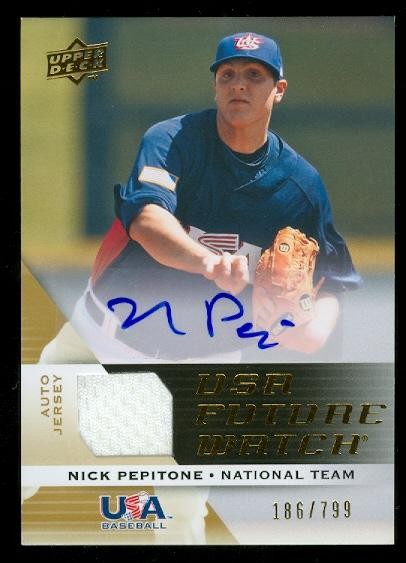 2009 Upper Deck Signature Stars USA National Team Future Watch Jersey Autographs #6 Nick Pepitone/799