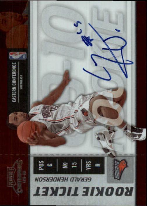2009-10 Playoff Contenders #110 Gerald Henderson AU RC