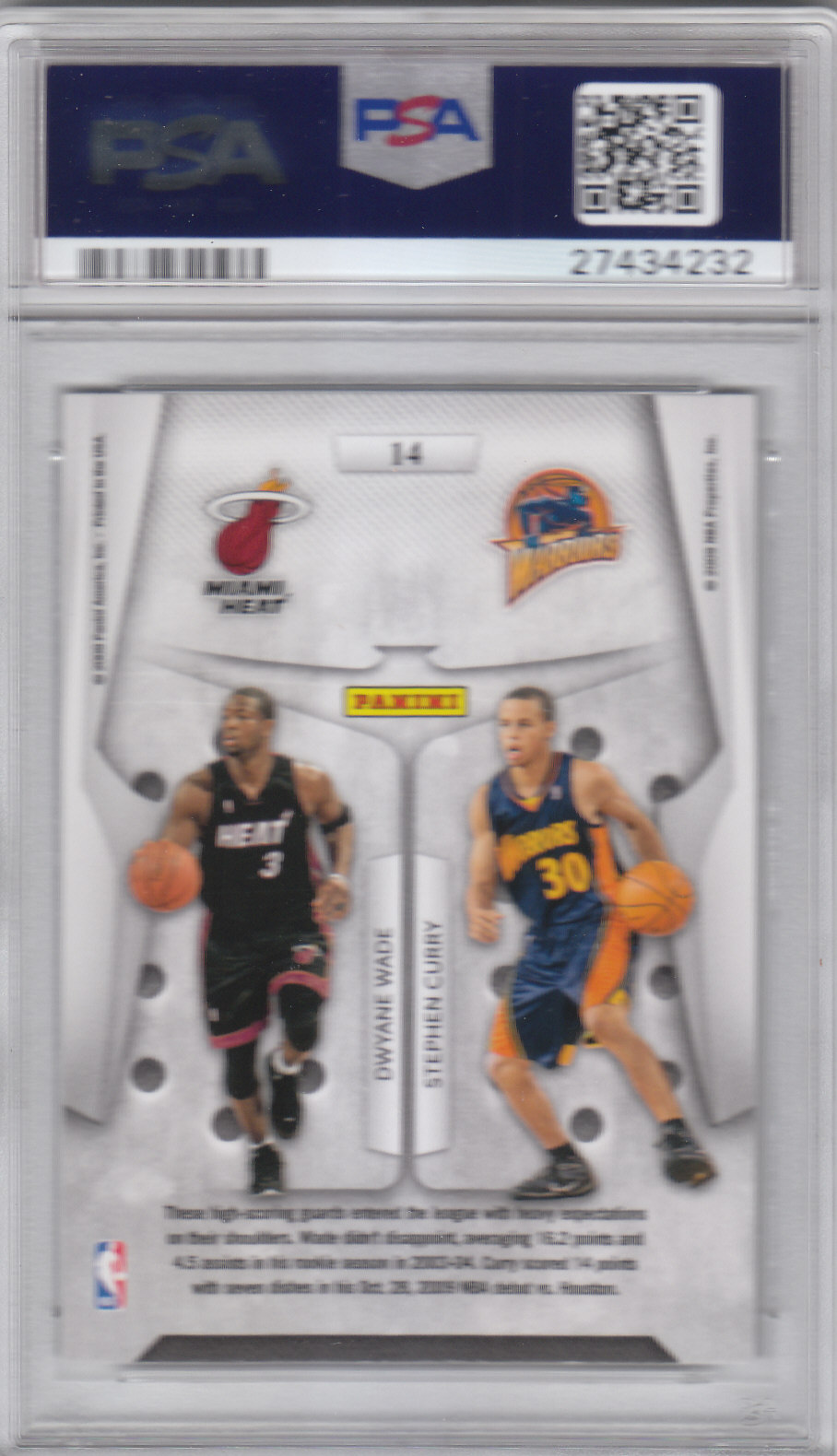 2009-10 Playoff Contenders Round Numbers #14 Dwyane Wade/Stephen Curry back image