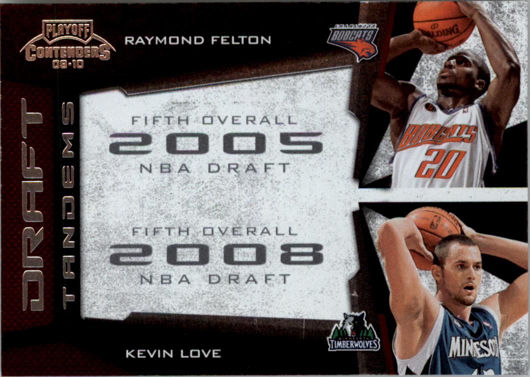 2009-10 Playoff Contenders Draft Tandems #4 Kevin Love/Raymond Felton
