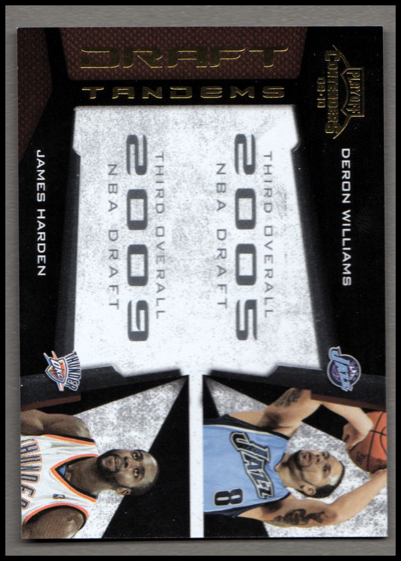 2009-10 Playoff Contenders Draft Tandems Gold #18 Deron Williams/James Harden
