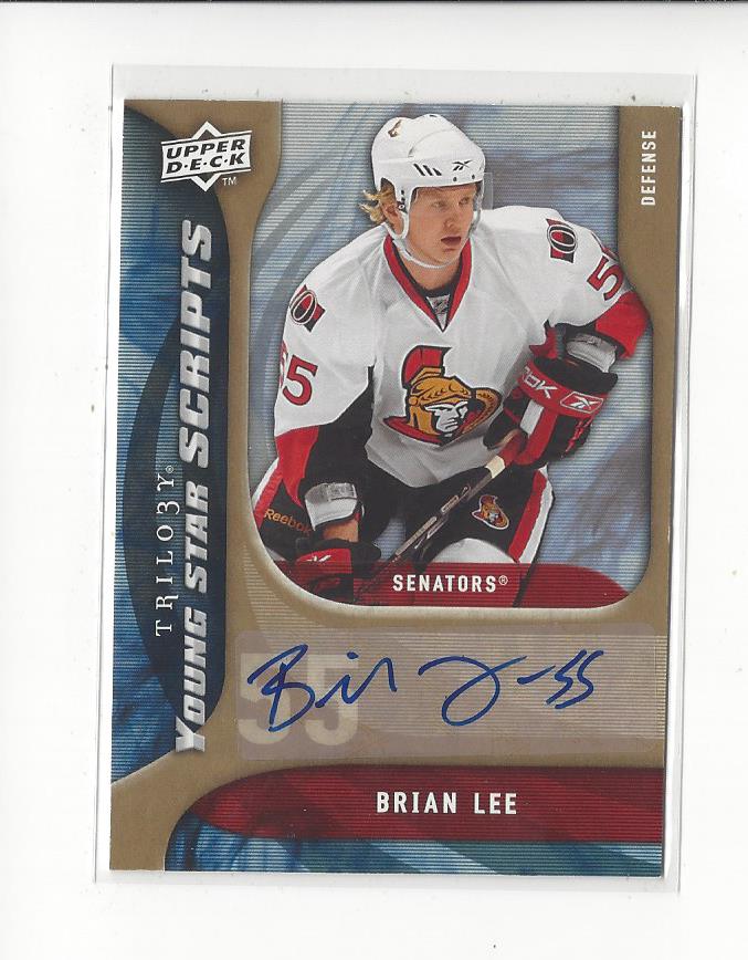 2009-10 Upper Deck Trilogy Young Star Scripts #YSBL Brian Lee