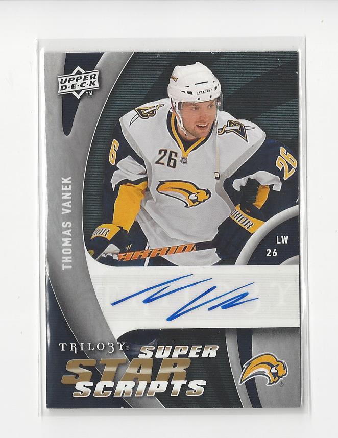 2009-10 Upper Deck Trilogy Superstar Scripts #SSTV Thomas Vanek