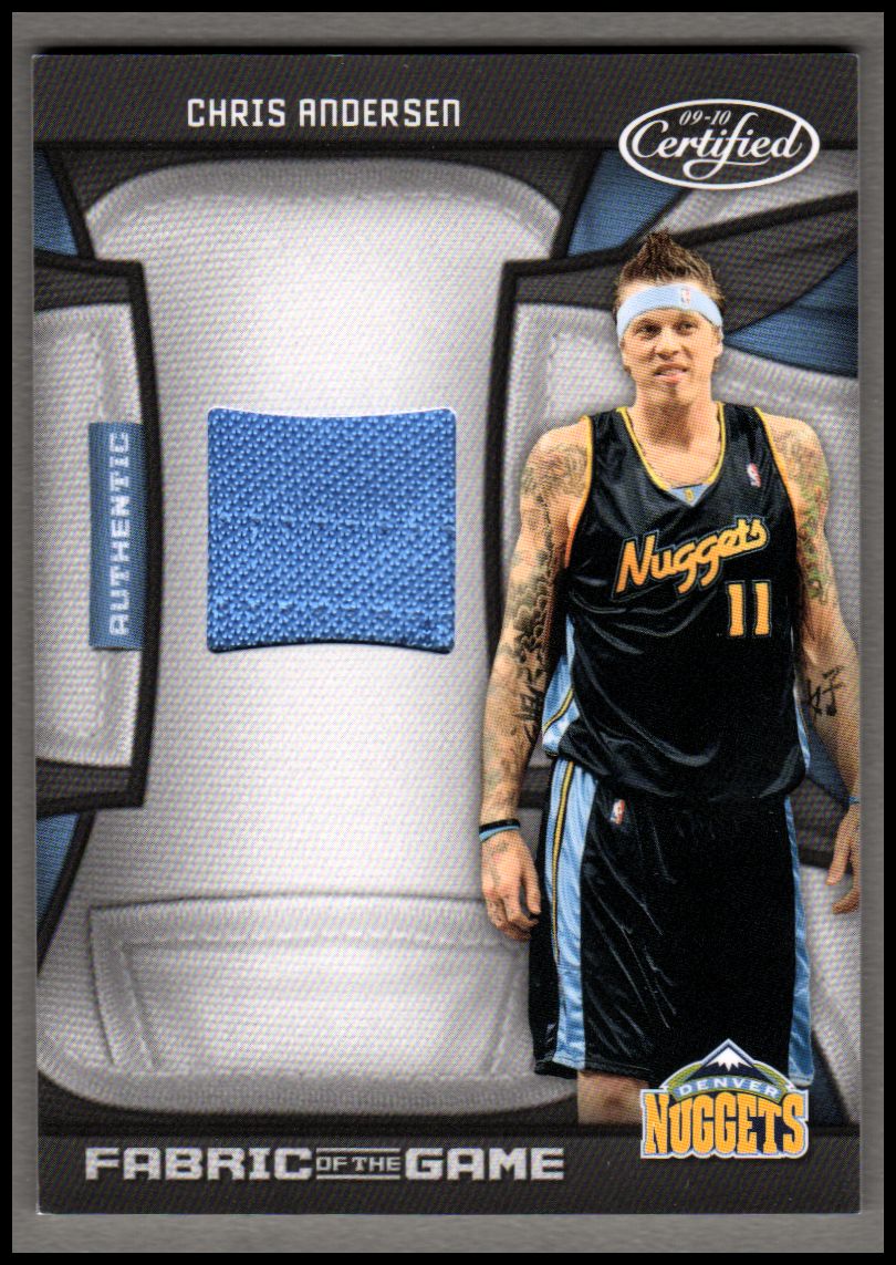 2009-10 Certified Fabric of the Game #29 Chris Andersen/250
