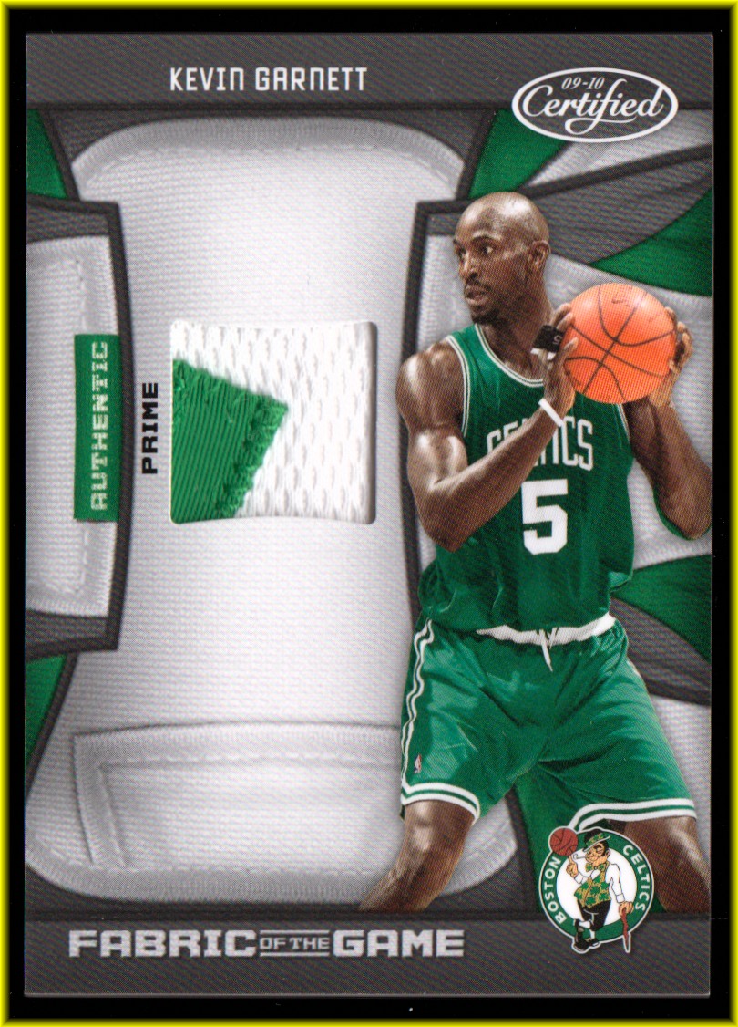 2009-10 Certified Fabric of the Game Prime #78 Kevin Garnett/10