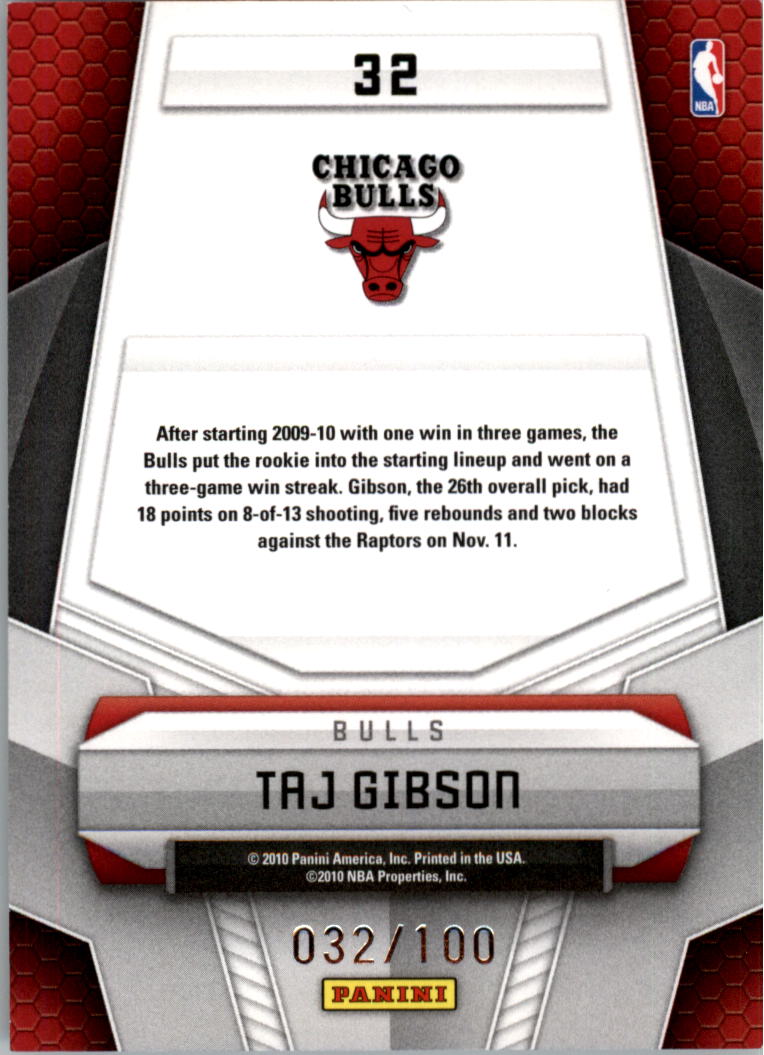 2009-10 Certified Potential Red #32 Taj Gibson back image