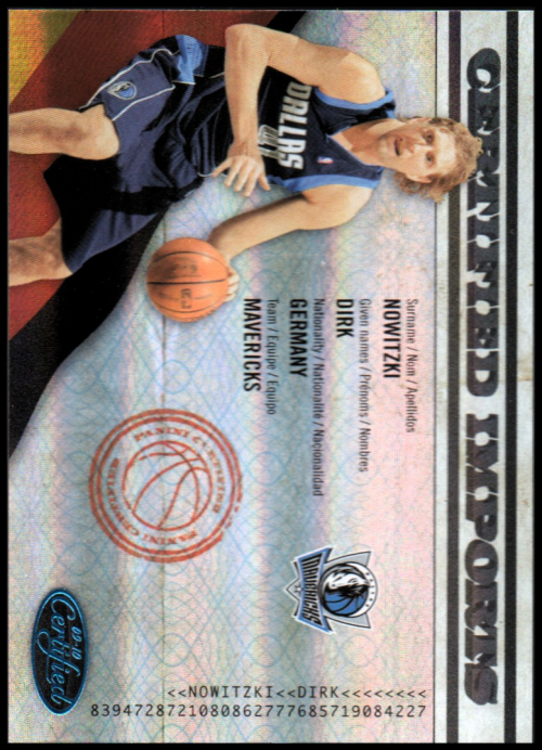 2009-10 Certified Imports Blue #4 Dirk Nowitzki