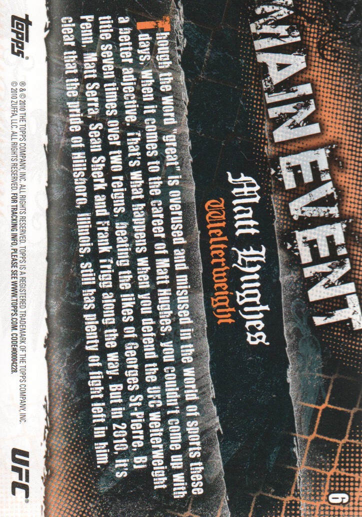 2010 Topps UFC Main Event BASE MMA Cards Pick from List - Picture 11 of 253