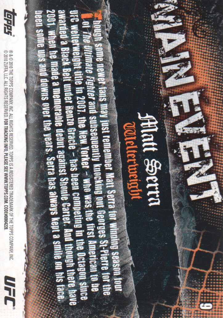 2010 Topps UFC Main Event BASE MMA Cards Pick from List - Picture 17 of 253