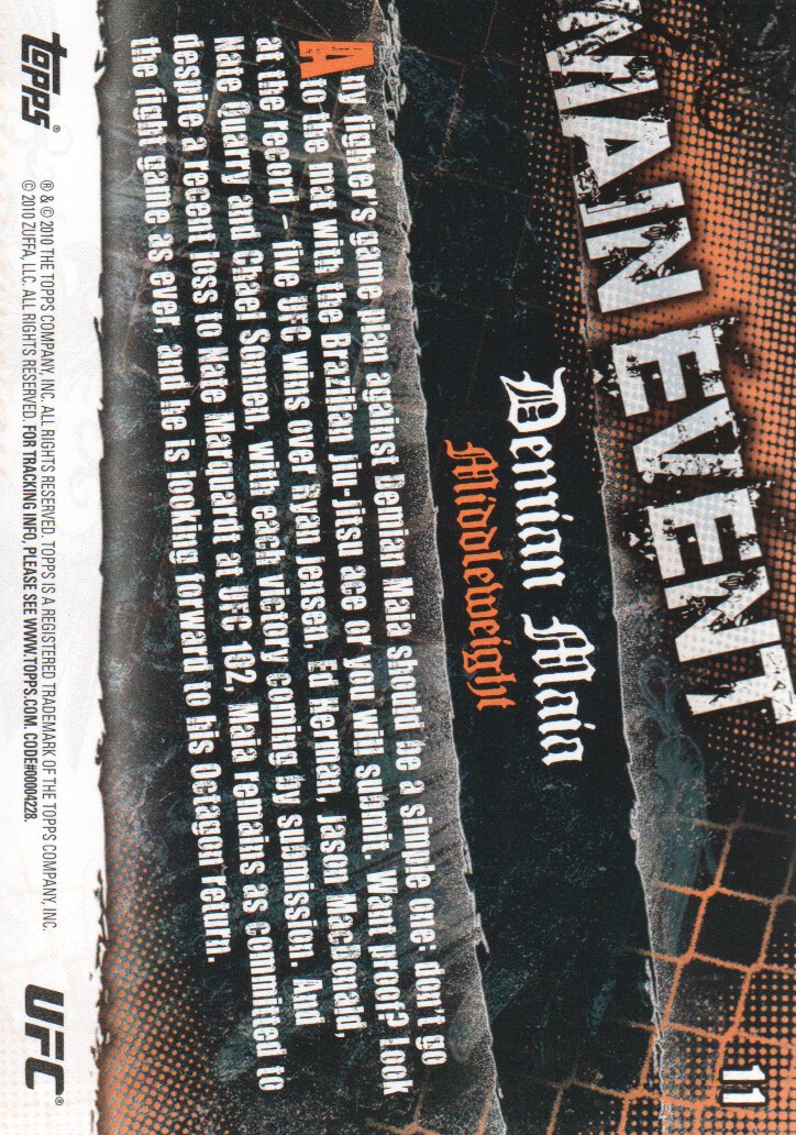 2010 Topps UFC Main Event BASE MMA Cards Pick from List - Picture 19 of 253