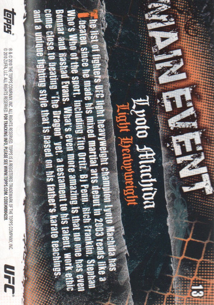 2010 Topps UFC Main Event BASE MMA Cards Pick from List - Picture 23 of 253