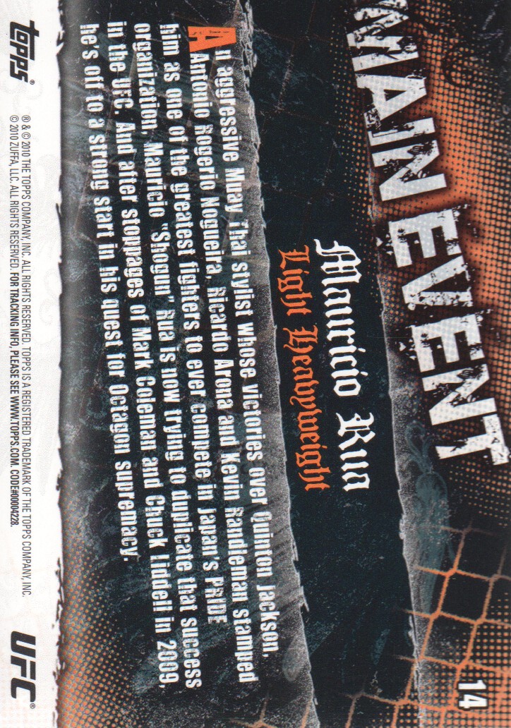 2010 Topps UFC Main Event BASE MMA Cards Pick from List - Picture 25 of 253