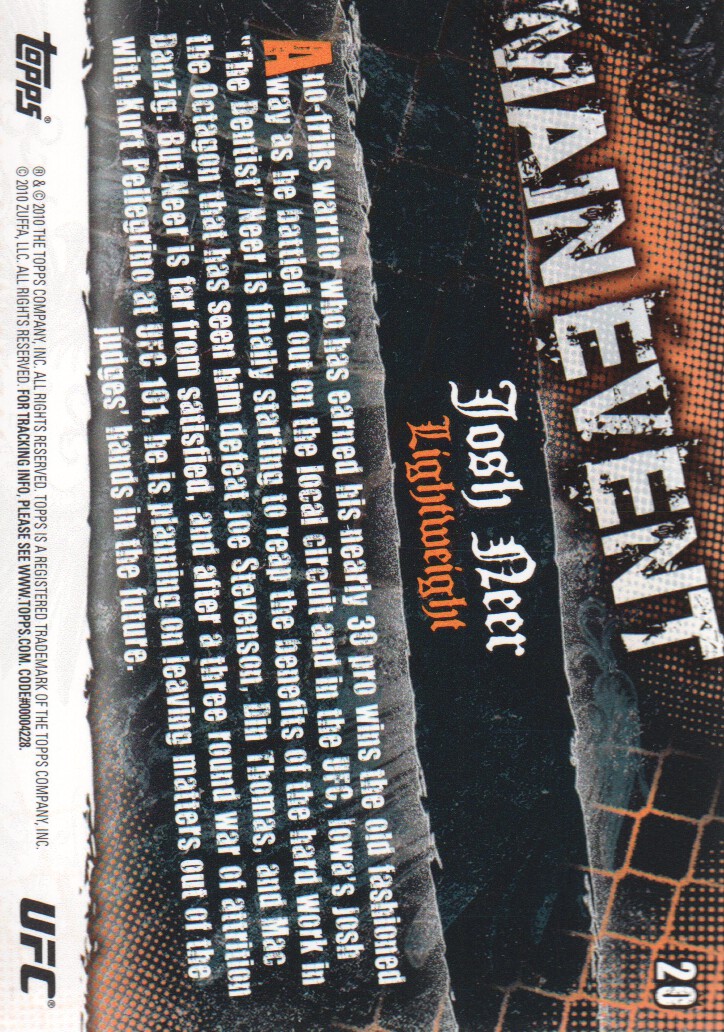 2010 Topps UFC Main Event BASE MMA Cards Pick from List - Picture 29 of 253