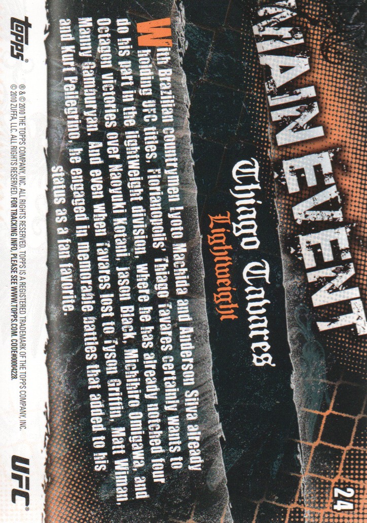 2010 Topps UFC Main Event BASE MMA Cards Pick from List - Picture 37 of 253