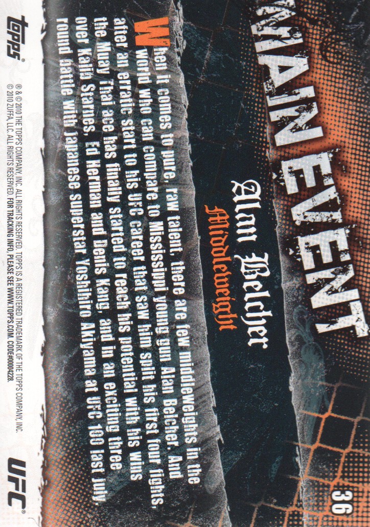 2010 Topps UFC Main Event BASE MMA Cards Pick from List - Picture 57 of 253