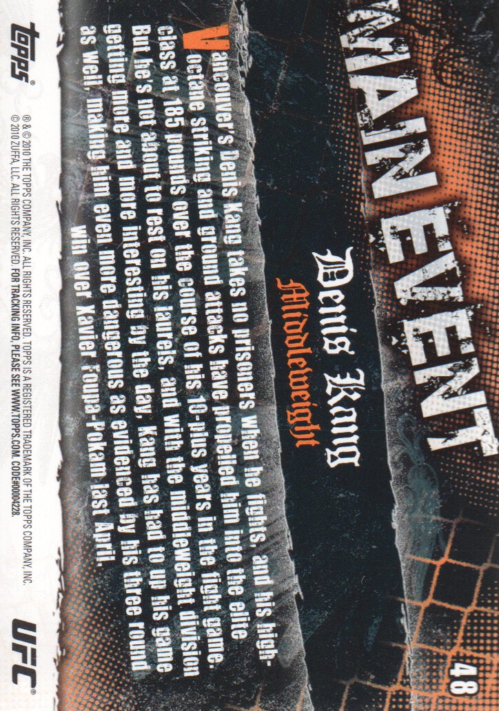 2010 Topps UFC Main Event BASE MMA Cards Pick from List - Picture 75 of 253