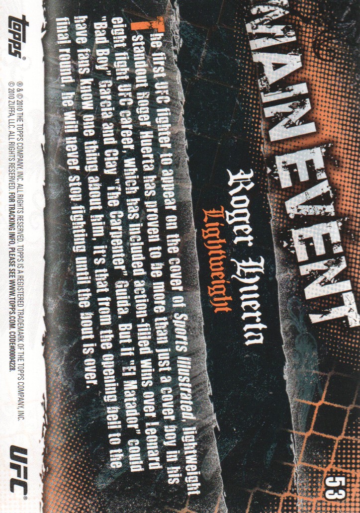 2010 Topps UFC Main Event BASE MMA Cards Pick from List - Picture 83 of 253