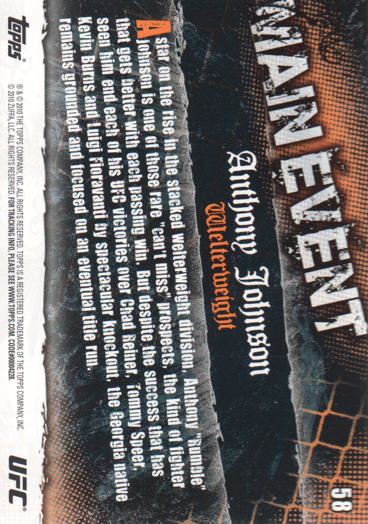 2010 Topps UFC Main Event BASE MMA Cards Pick from List - Picture 93 of 253
