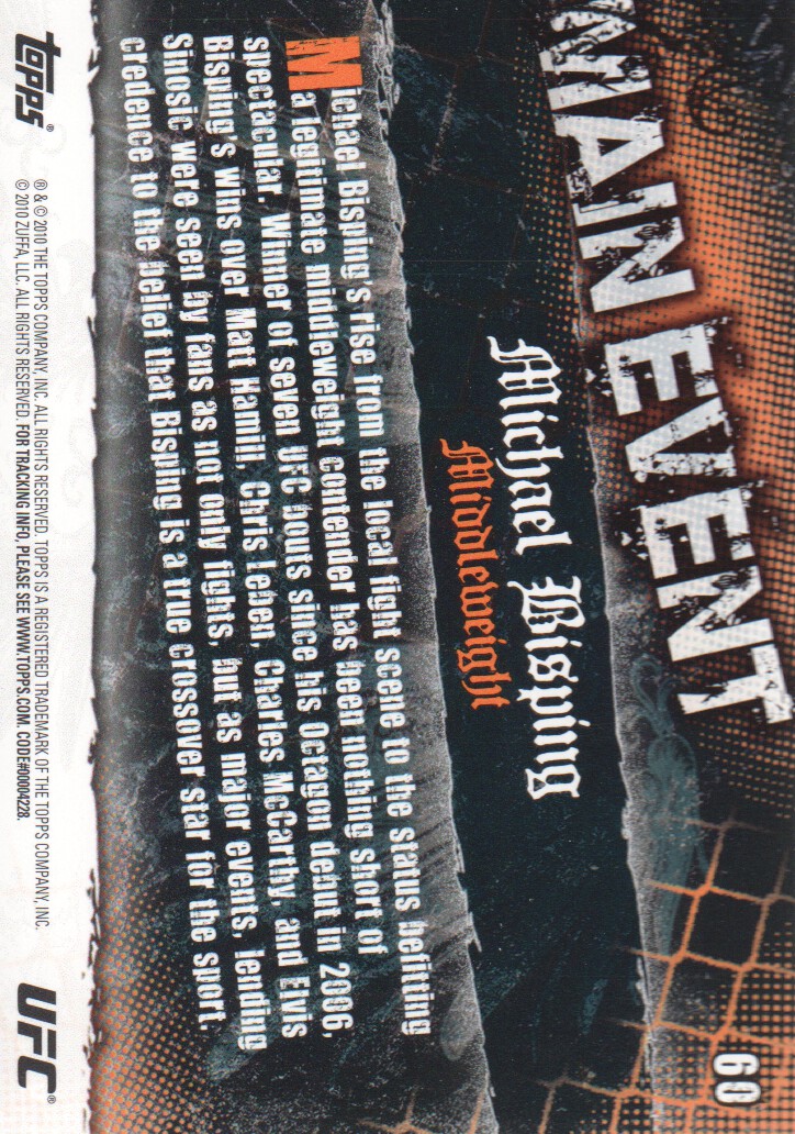 2010 Topps UFC Main Event BASE MMA Cards Pick from List - Picture 97 of 253