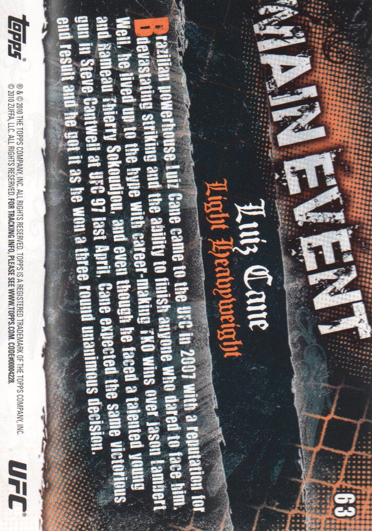 2010 Topps UFC Main Event BASE MMA Cards Pick from List - Picture 103 of 253