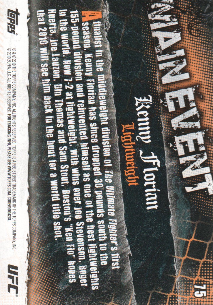 2010 Topps UFC Main Event BASE MMA Cards Pick from List - Picture 121 of 253