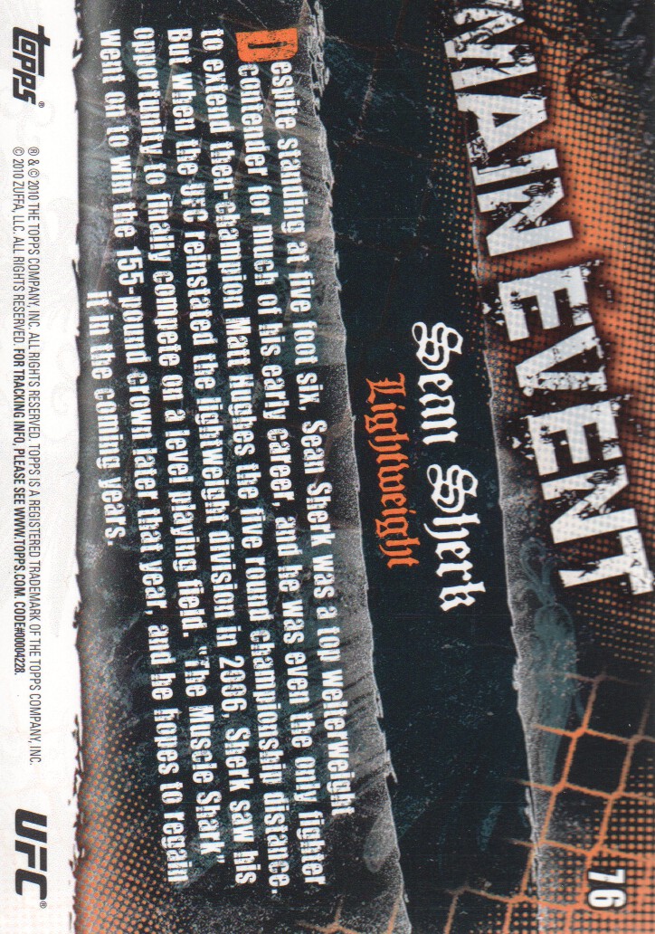 2010 Topps UFC Main Event BASE MMA Cards Pick from List - Picture 123 of 253