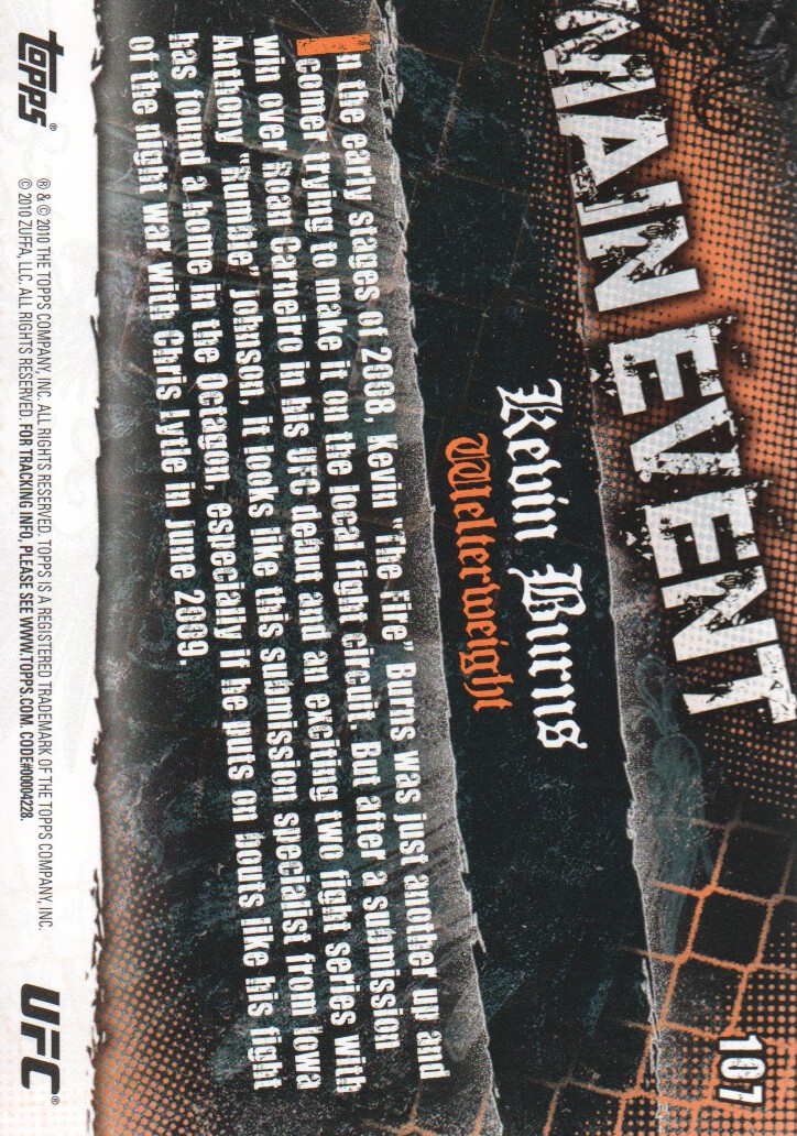 2010 Topps UFC Main Event BASE MMA Cards Pick from List - Picture 181 of 253