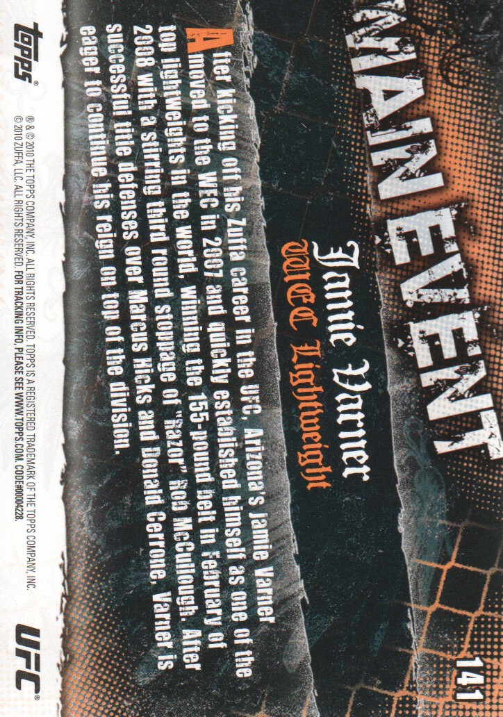 2010 Topps UFC Main Event BASE MMA Cards Pick from List - Picture 243 of 253