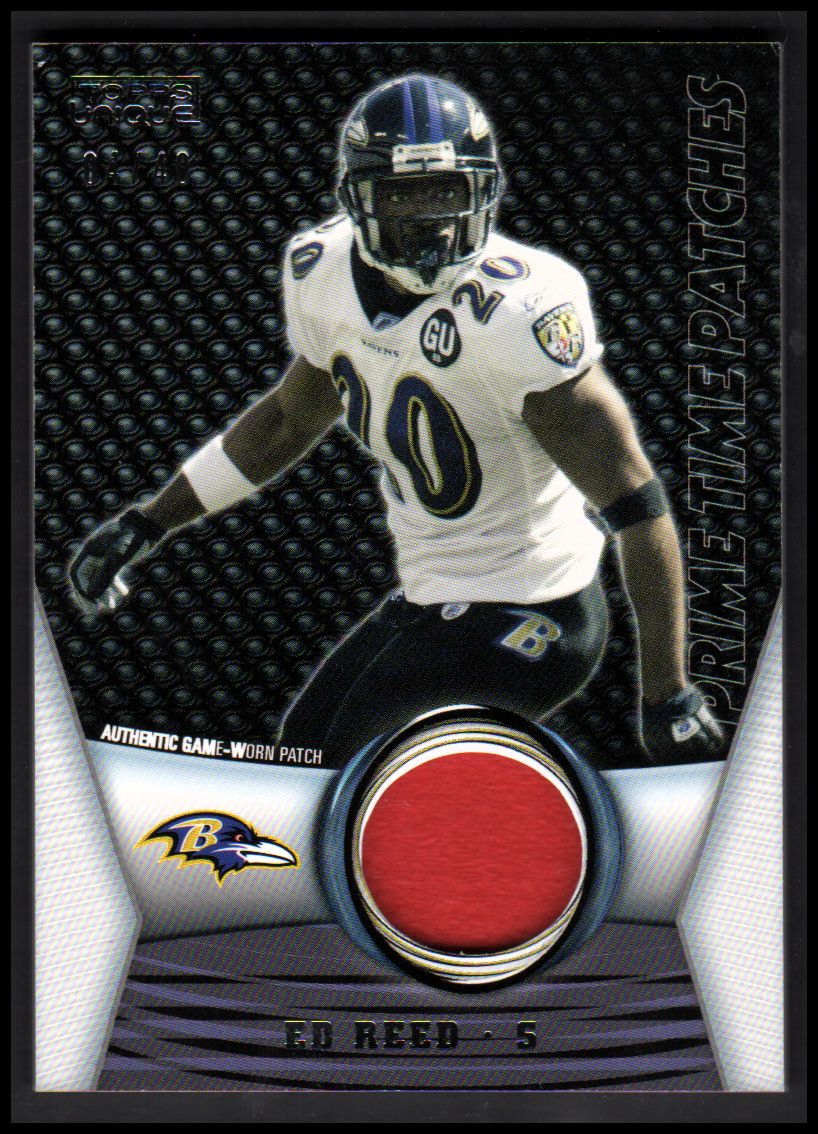 2009 Topps Unique Prime Time Patches #PTP123 Ed Reed/40
