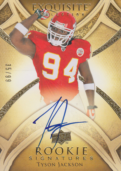 2009 Exquisite Collection #113 Tyson Jackson AU RC
