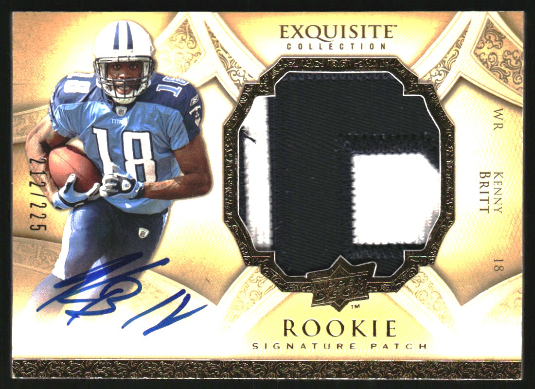2009 Exquisite Collection #171 Kenny Britt JSY AU RC