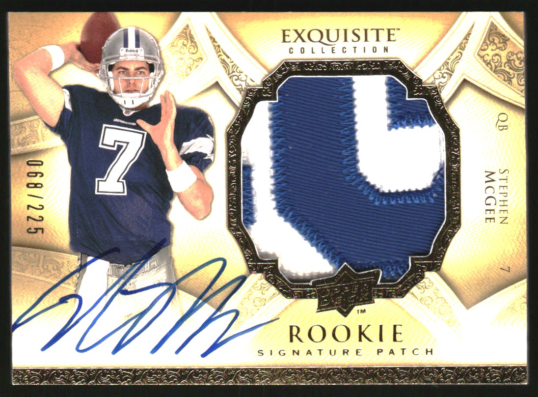 2009 Exquisite Collection #172 Stephen McGee JSY AU RC
