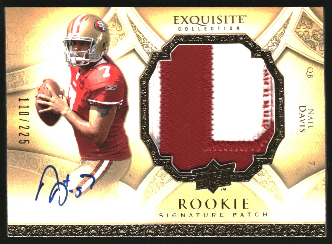 2009 Exquisite Collection #174 Nate Davis JSY AU RC