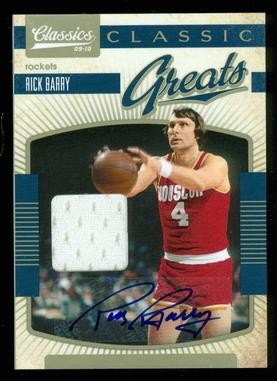 2009-10 Classics Classic Greats Jerseys Signatures #26 Rick Barry/25