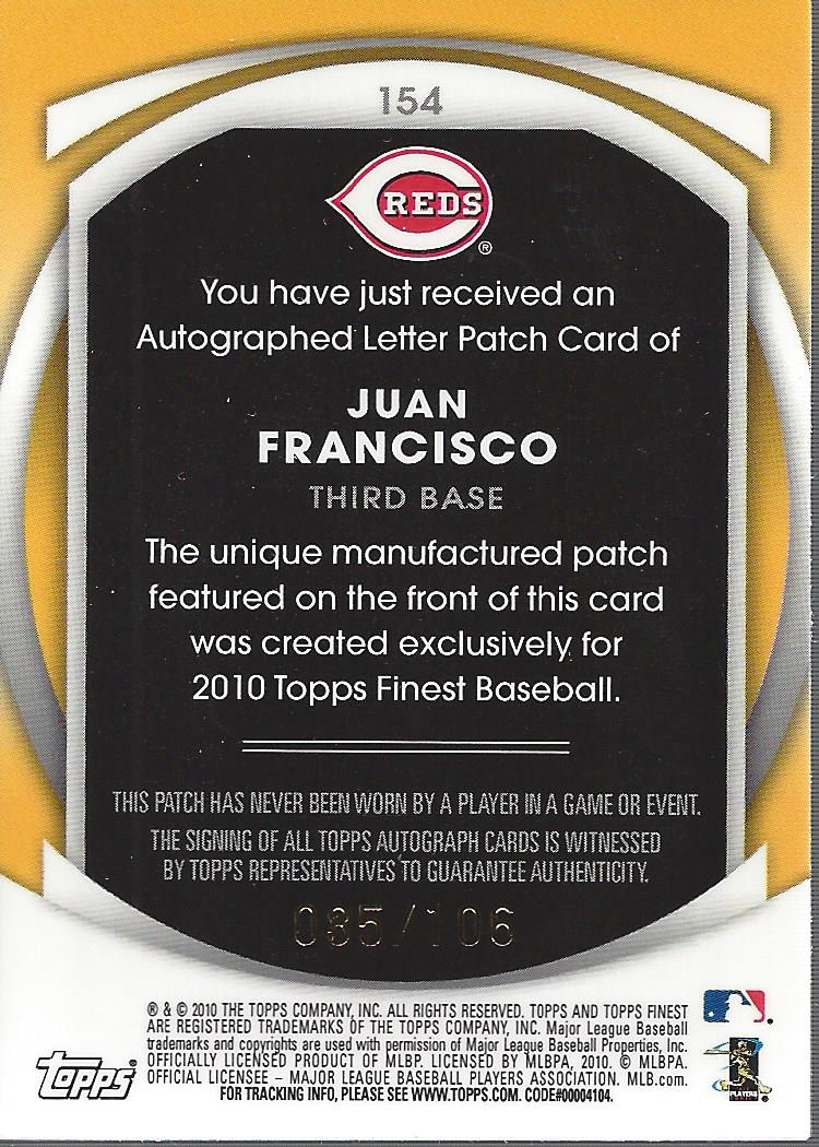 2010 Finest Baseball Card Pick (Base) - Picture 261 of 267