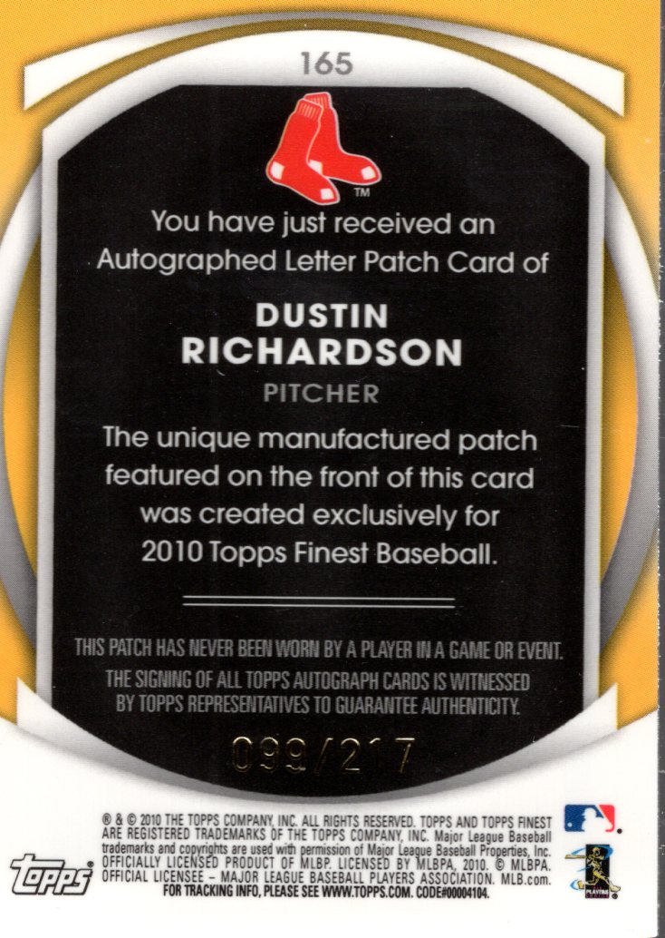 2010 Finest Baseball Card Pick (Base) - Picture 267 of 267