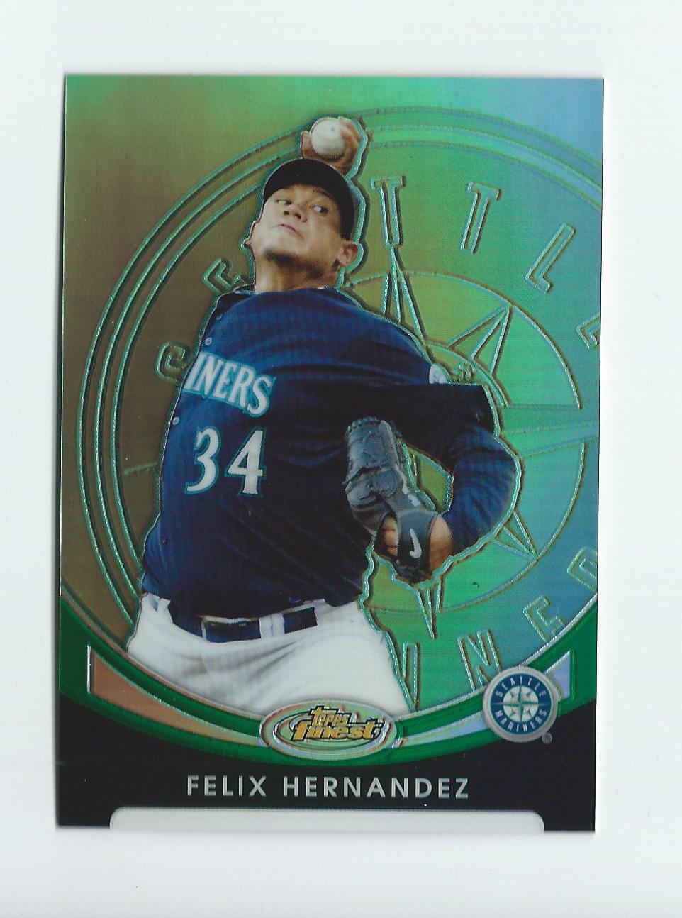 2010 Finest Refractors Green #80 Felix Hernandez