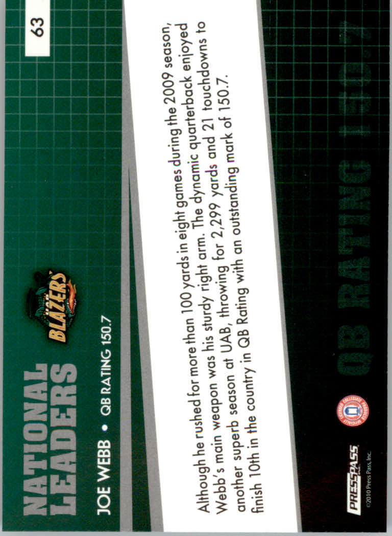 2010 Press Pass Football "Main Set" Base Cards - Picture 47 of 65