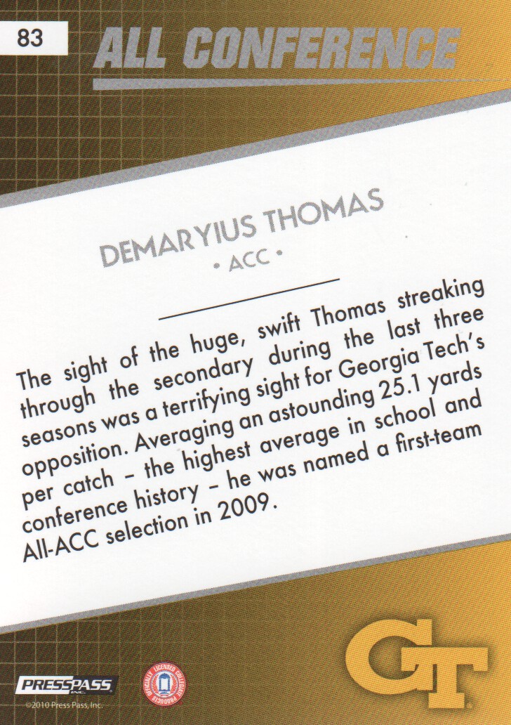 2010 Press Pass Reflectors #83 Demaryius Thomas AC back image
