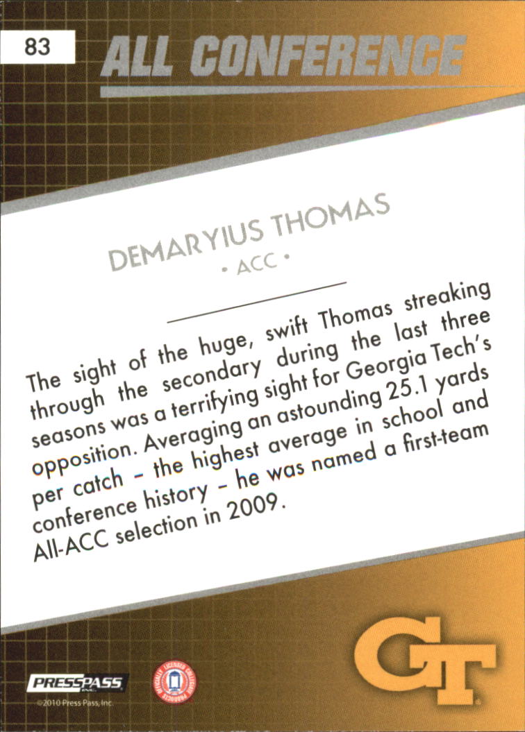 2010 Press Pass Reflectors Gold #83 Demaryius Thomas AC back image
