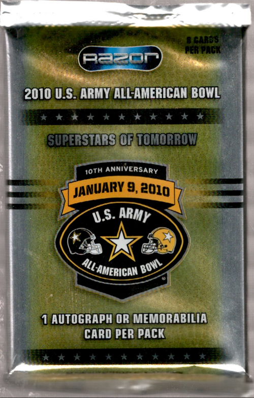 2010 Razor Army All-American Bowl Football Hobby Pack