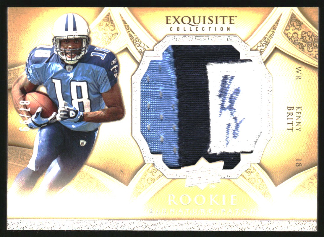 2009 Exquisite Collection Rookie Silver Holofoil #171 Kenny Britt JSY AU