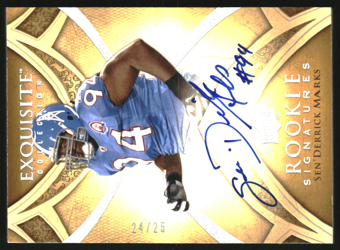 2009 Exquisite Collection Rookie Silver Holofoil #144 Sen'Derrick Marks AU