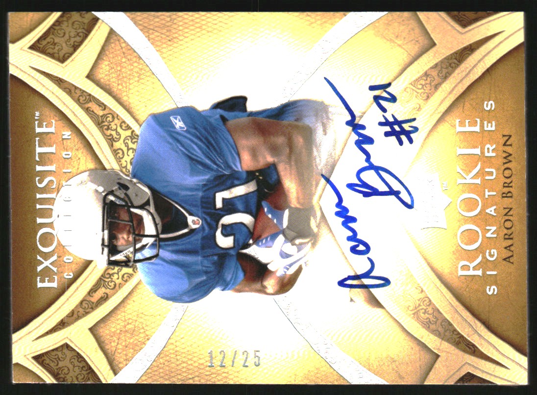 2009 Exquisite Collection Rookie Silver Holofoil #151 Aaron Brown AU