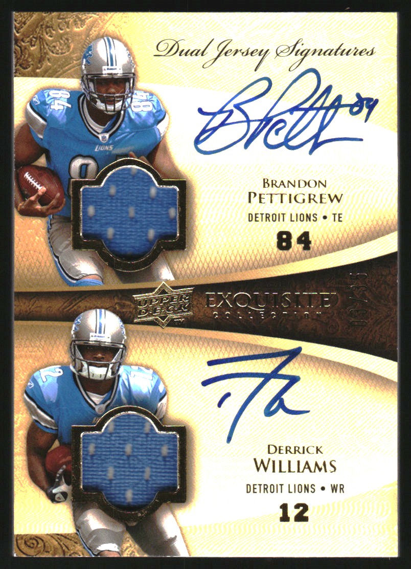2009 Exquisite Collection Signature Jersey Dual #WP Brandon Pettigrew/35/Derrick Williams
